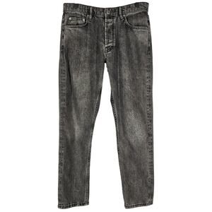 ALLSAINTS JACK SELVEDGE Men's Black Washed Jean Pant - Size 30 (180/76A)